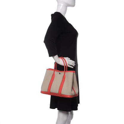 Hermes Toile Militaire Vache Country Garden Party 30 Beton Rose Tyrien 2 of 9