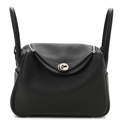 Hermes Taurillon Clemence Lindy 26 Black 1 of 12
