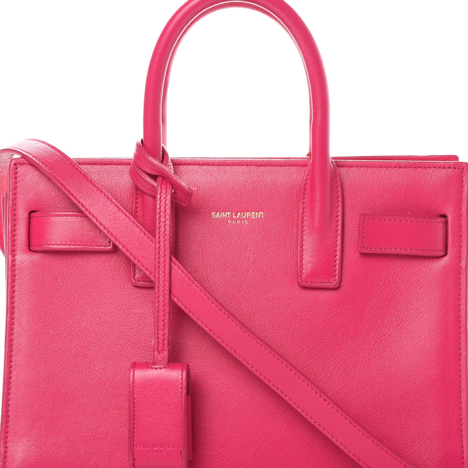 Saint Laurent Calfskin Nano Sac De Jour Bubblegum 8 of 21