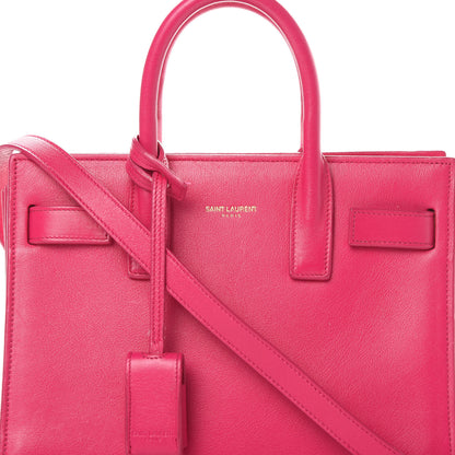 Saint Laurent Calfskin Nano Sac De Jour Bubblegum 8 of 21
