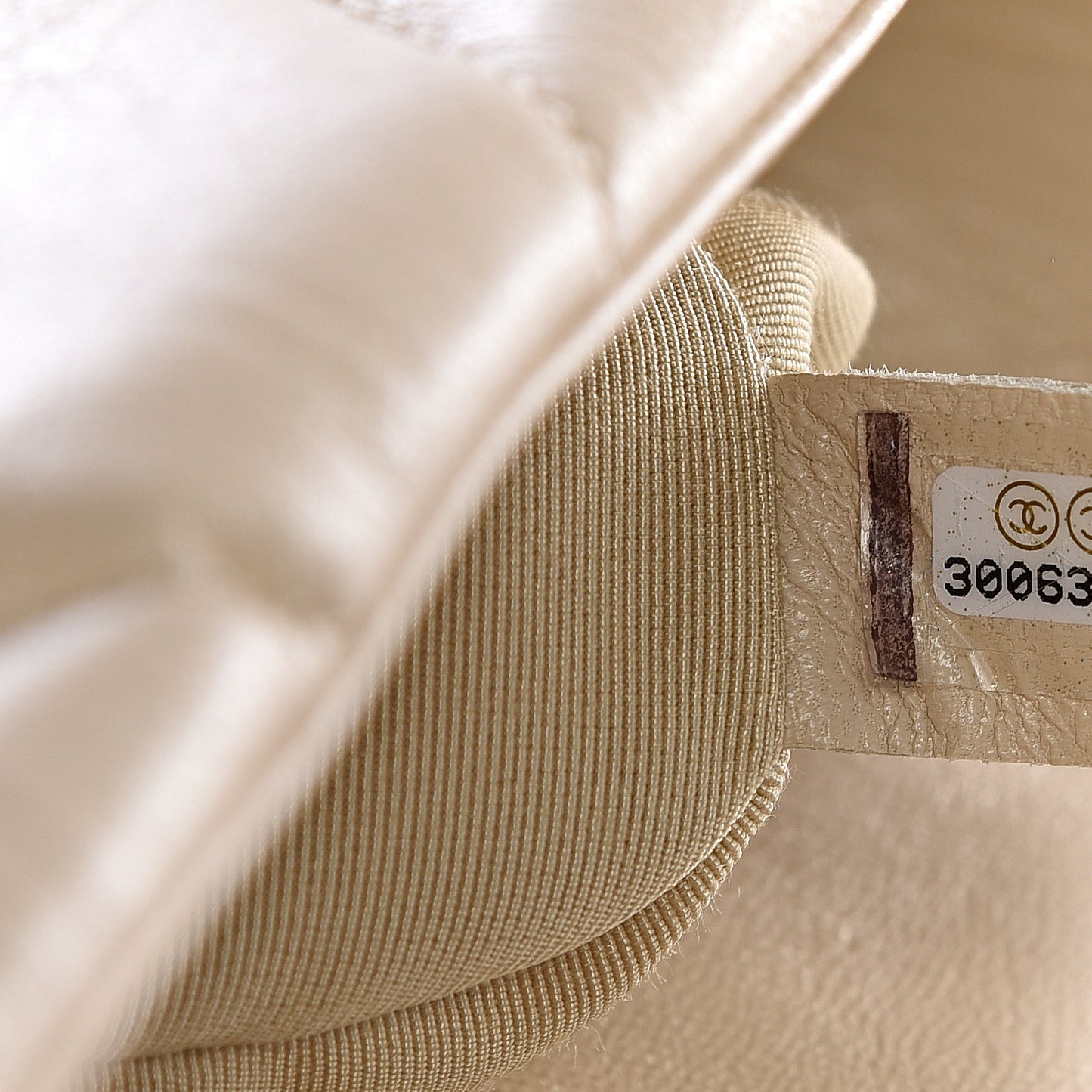Goatskin Quilted Medium 19 Flap Light Beige