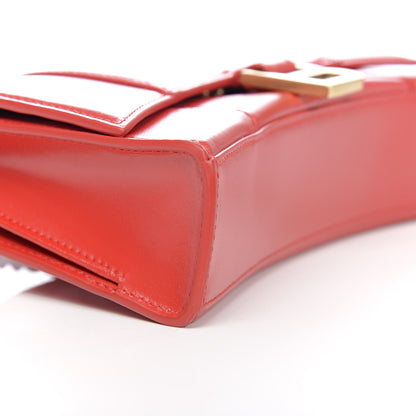 Balenciaga Shiny Box Calfskin Small Hourglass Evening Chain Bag Bright Red 6 of 8