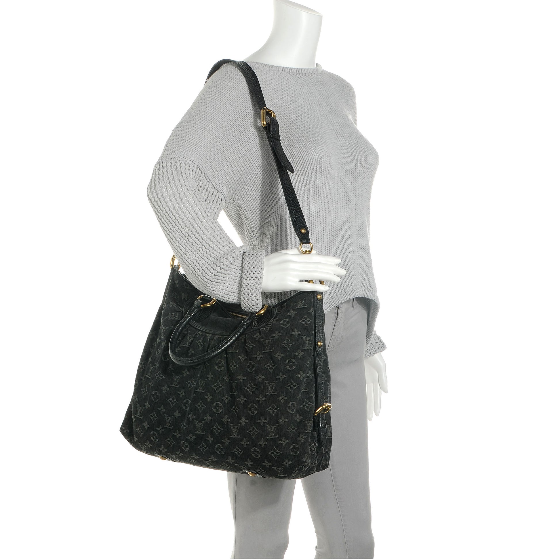 Louis Vuitton Denim Neo Cabby GM Black 3 of 8