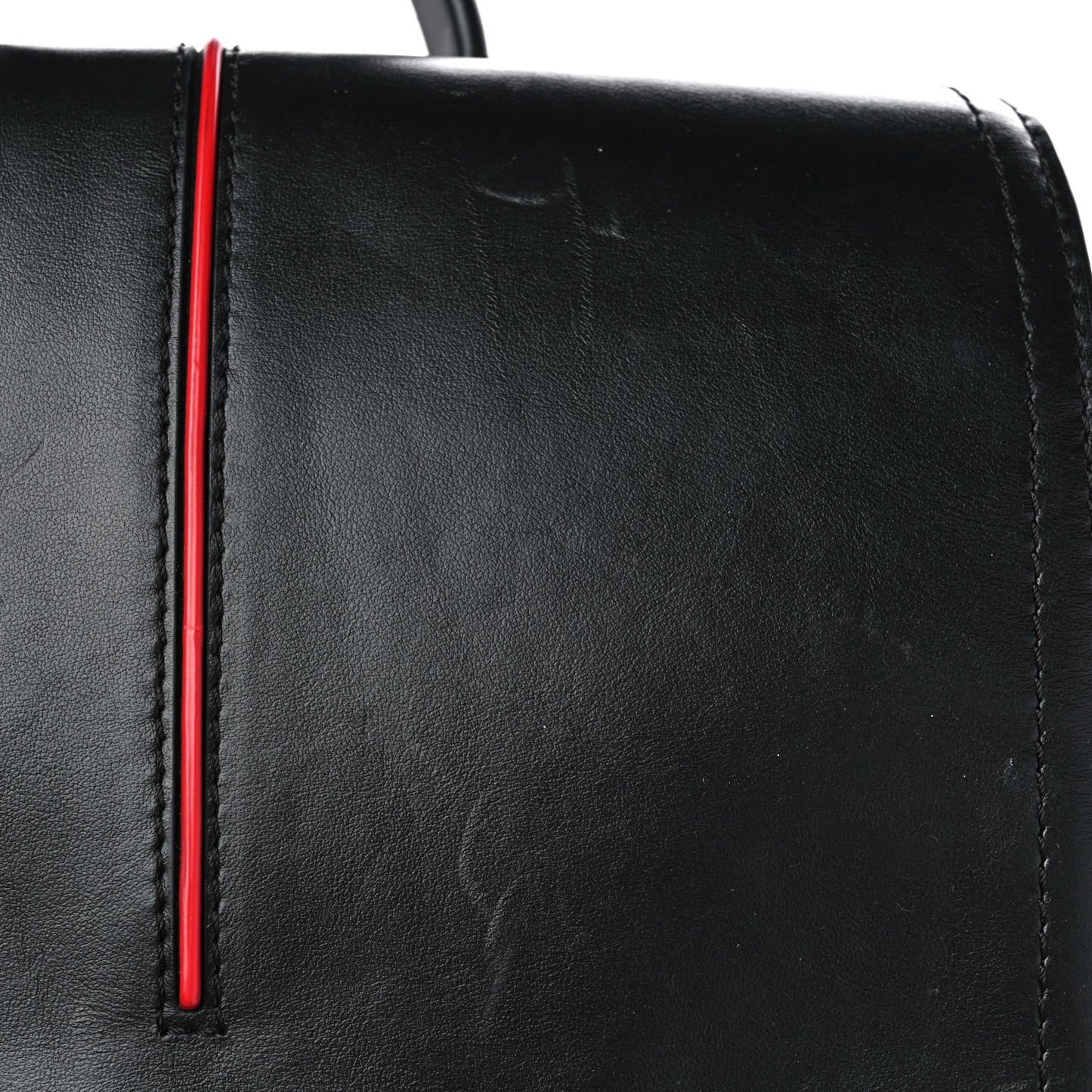Calfskin Nylon Motion Backpack Red Black