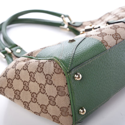 Gucci Monogram Calfskin Large Bardot Tote Green 12 of 14