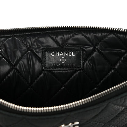 Chanel Woven Lambskin Quilted Medium Cosmetic Case Black 5 of 12