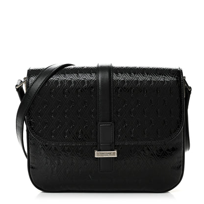Saint Laurent Patent Embossed Small Le Monogramme Satchel Black 1 of 9