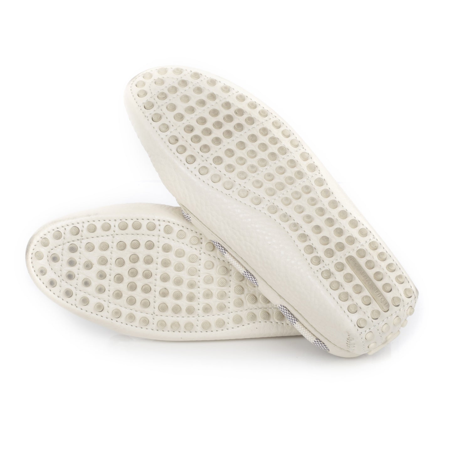 Grained Calfskin Damier Jersey Loafers 37