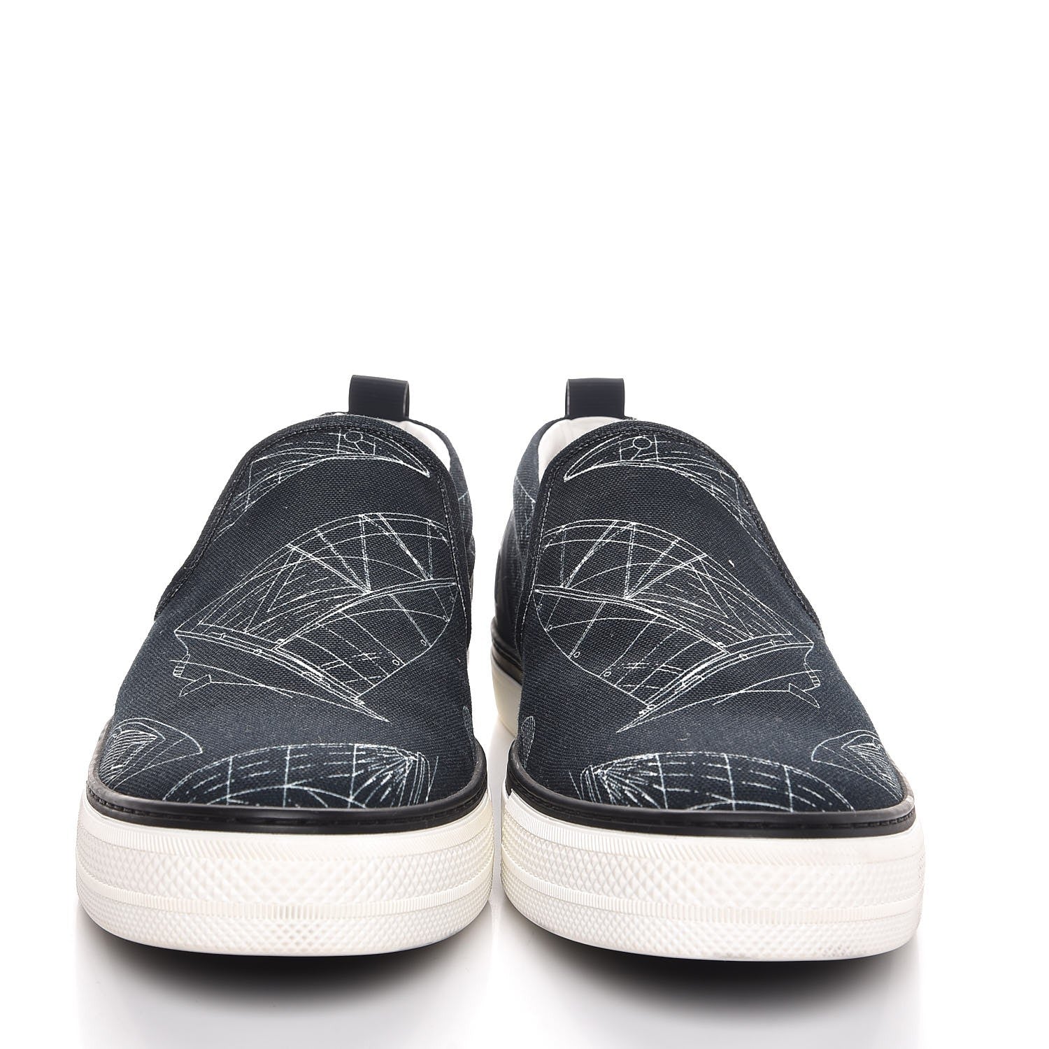 Louis Vuitton Canvas Victory Boats Slip On Sneakers 7 Pacific Blue 2 of 7