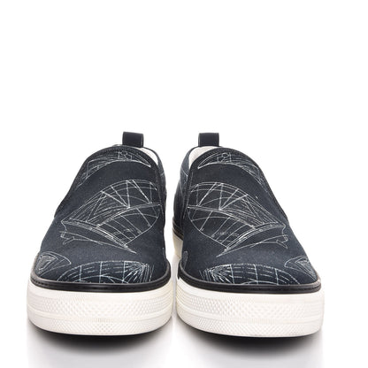 Louis Vuitton Canvas Victory Boats Slip On Sneakers 7 Pacific Blue 2 of 7