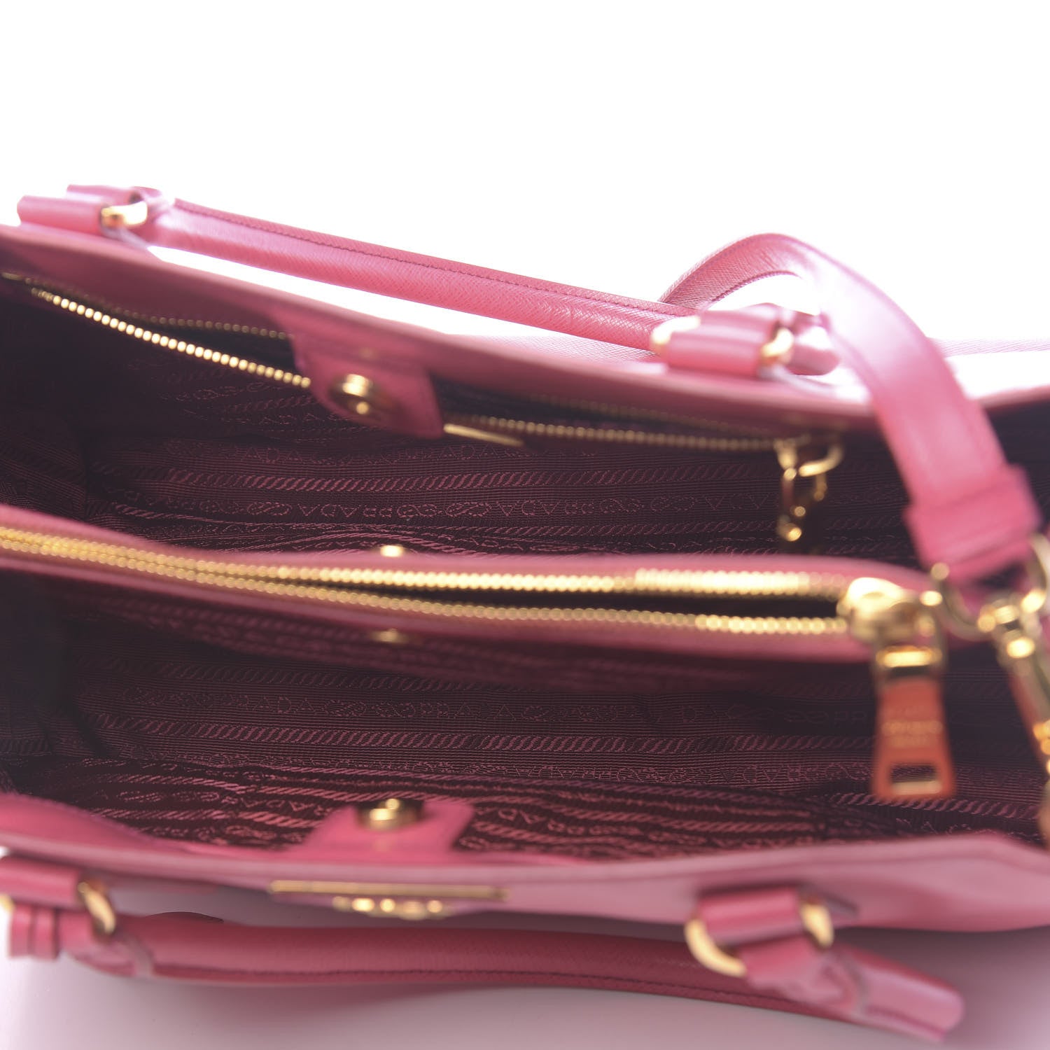 Prada Saffiano Lux Medium Tote Peonia 5 of 11