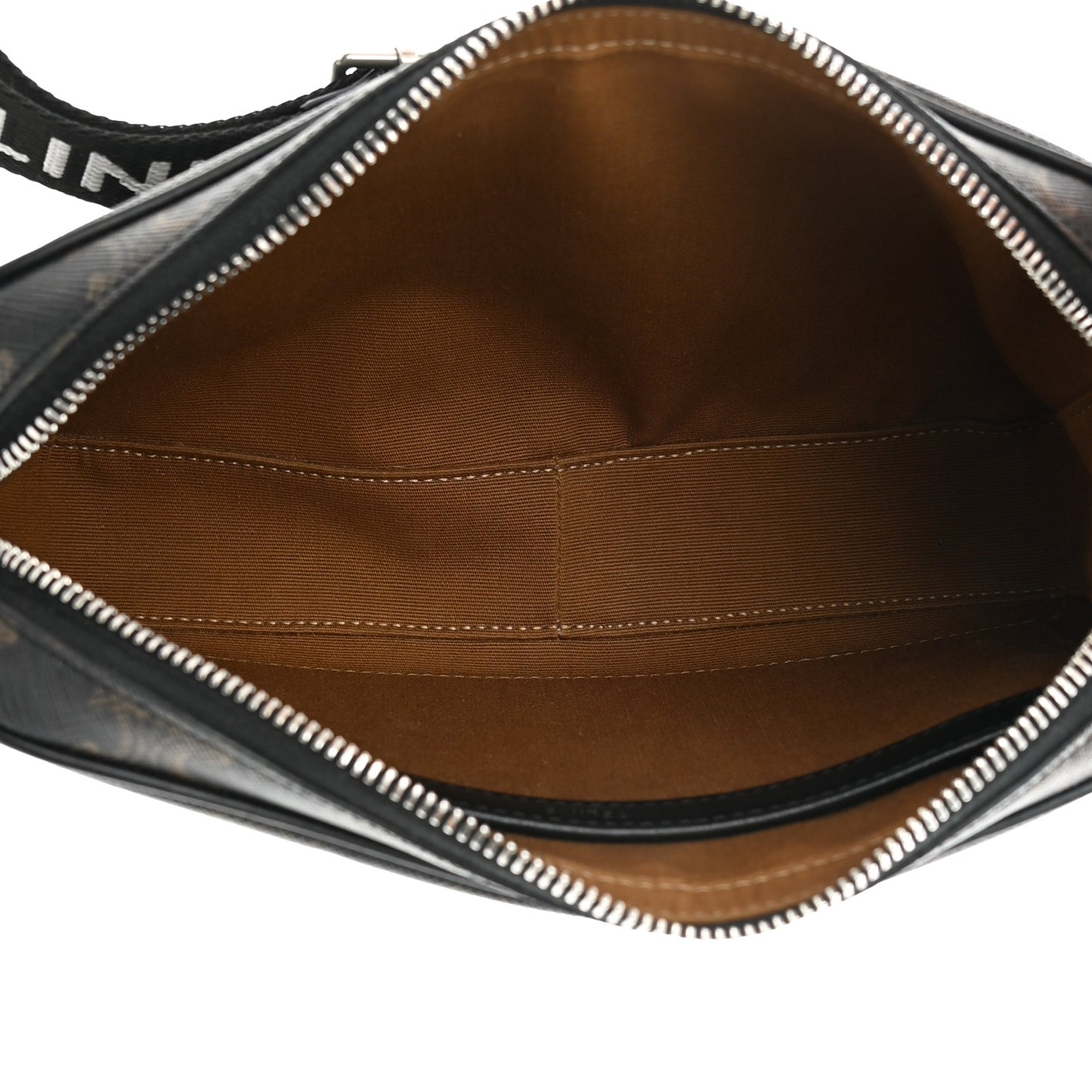 Triomphe Canvas Medium Horizontal Messenger Bag Black