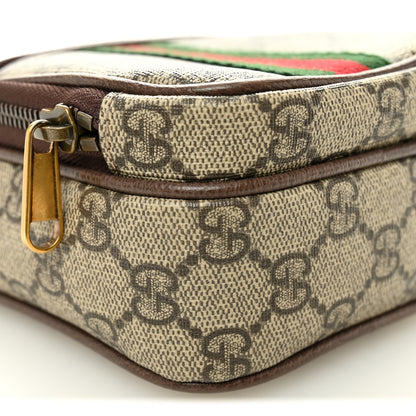 Gucci GG Supreme Monogram Web Mini Ophidia Double Zip Messenger Bag Beige New Acero 10 of 13