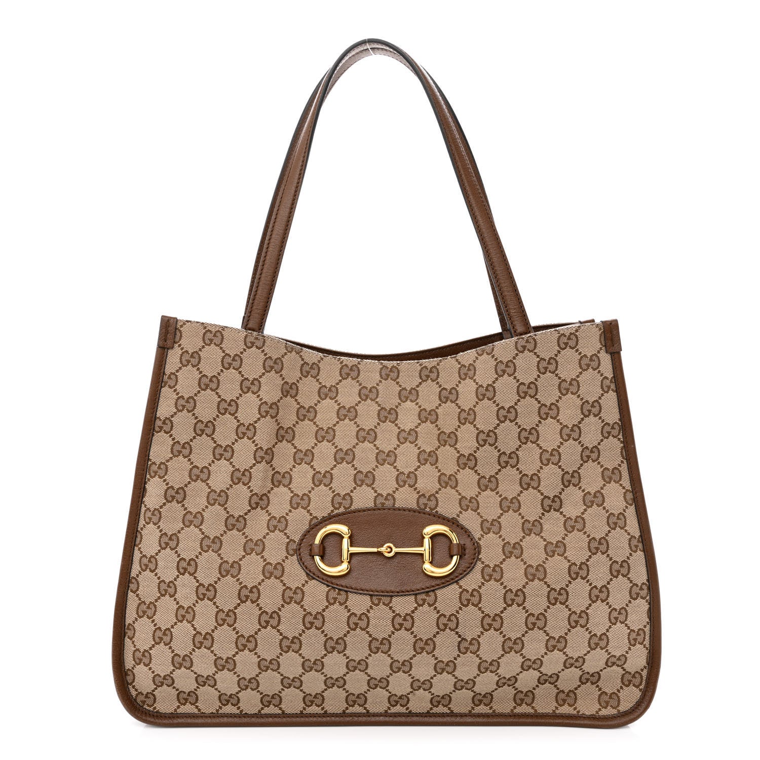 Gucci Monogram Horsebit 1955 Tote Bag Beige Brown Sugar 1 of 16