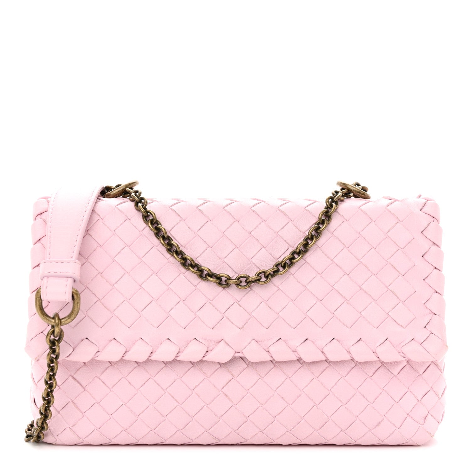 Bottega Veneta Nappa Intrecciato Baby Olimpia Shoulder Bag Dragee 1 of 14