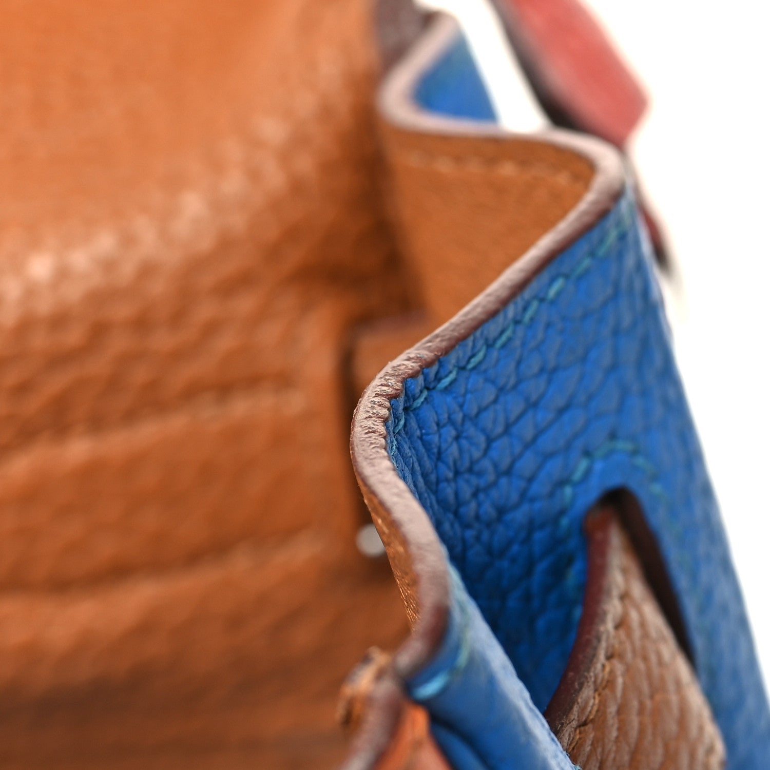 Hermes Taurillon Clemence Arlequin Kelly Retourne 32 Orange Sanguine Gold 14 of 15