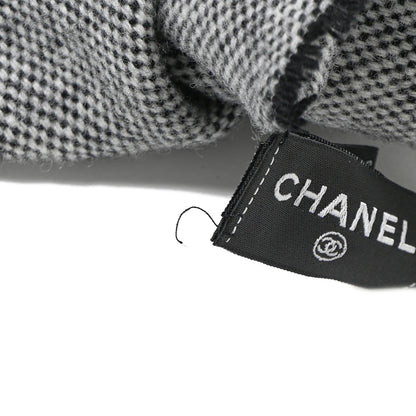 Chanel Cashmere CC Fringe Scarf Grey 5 of 5