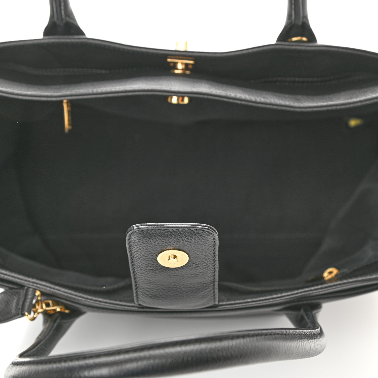 Chanel Calfskin Cerf Executive Shopper Tote Black 5 of 10