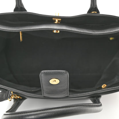 Chanel Calfskin Cerf Executive Shopper Tote Black 5 of 10