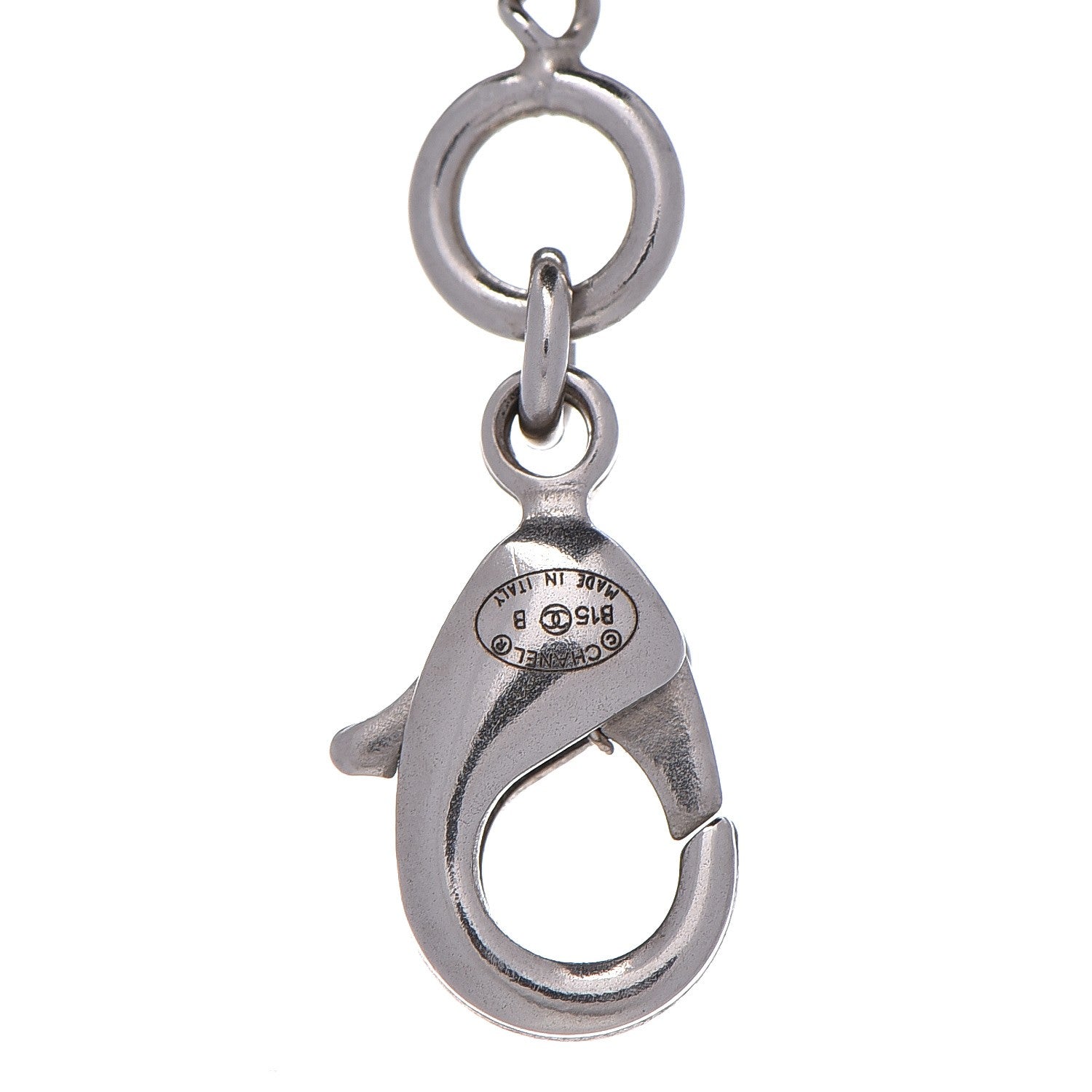 Chanel Crystal CC Necklace Silver 7 of 7