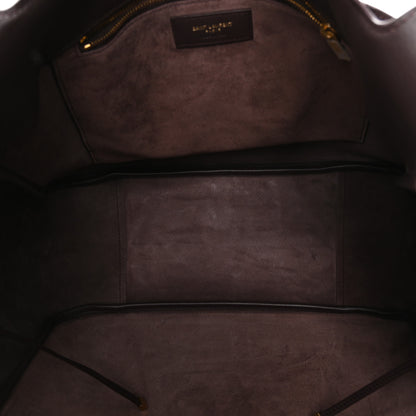 Saint Laurent Smooth Calfskin Bea Tote Dark Currant 5 of 11