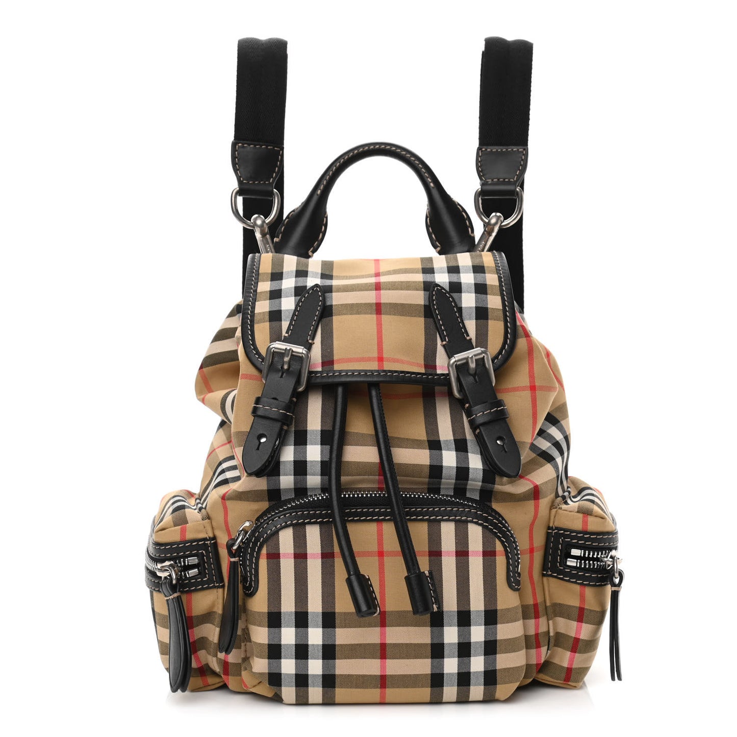 Nylon Vintage Check Small Rucksack Backpack Antique Yellow