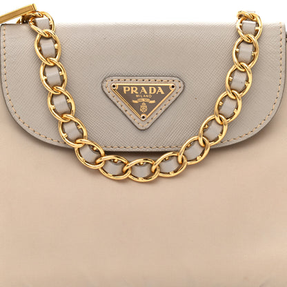 Prada Tessuto Nylon Saffiano Crossbody Bag Talco 10 of 15