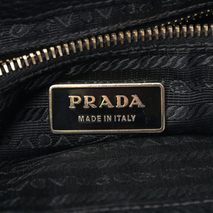 Prada Vitello Daino Pushlock Hobo Black 5 of 13