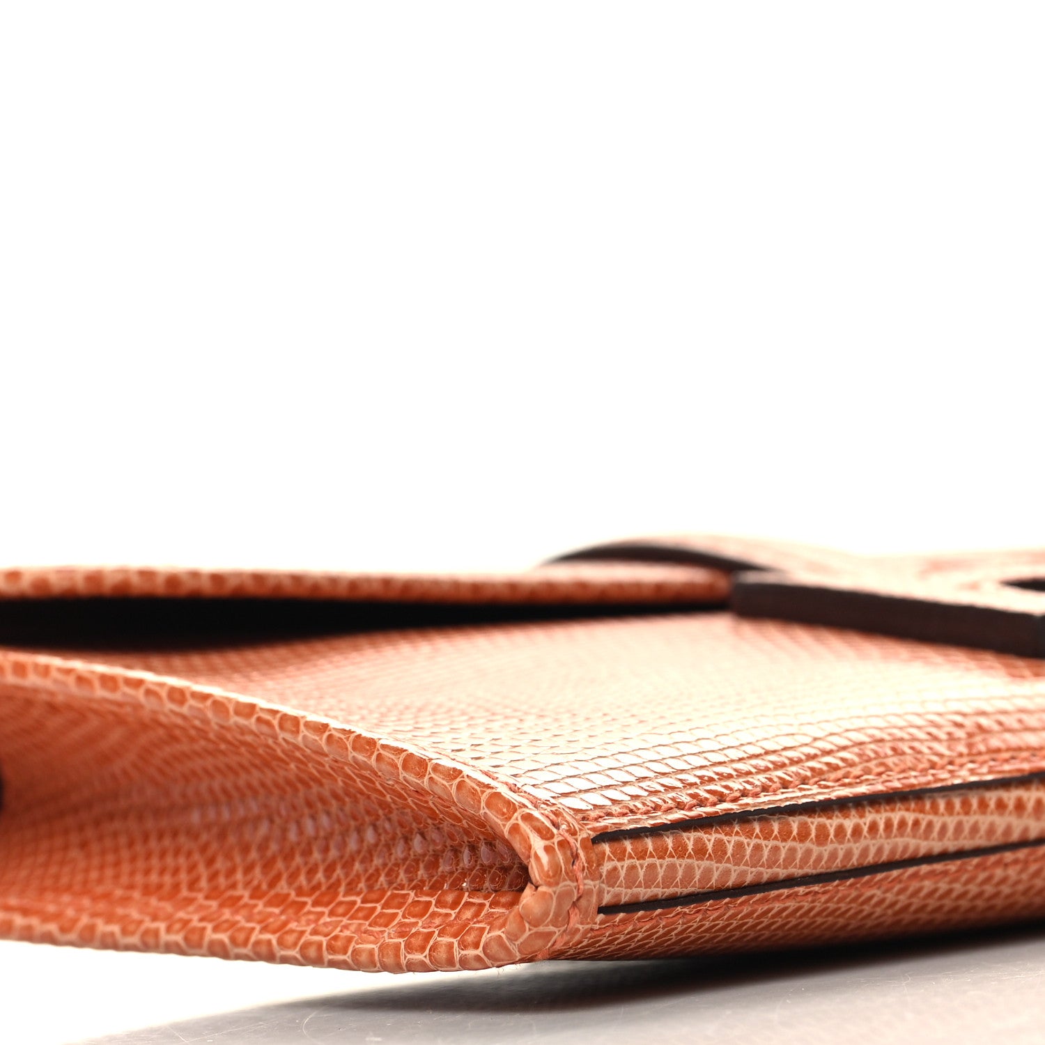 Hermes Lizard Mini Jige Elan Clutch Orange 9 of 11