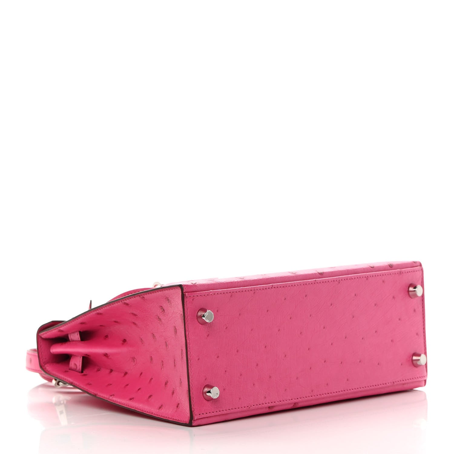 Hermes Ostrich Kelly Sellier 25 Rose Tyrien 4 of 11