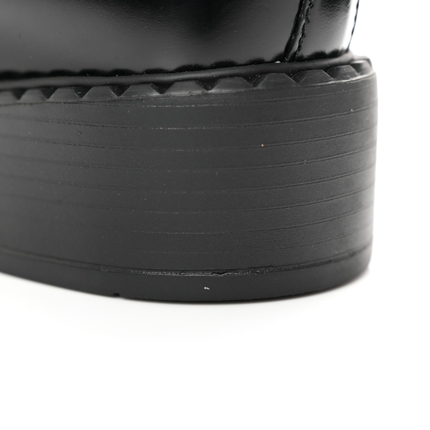 Spazzolato Metal Triangle Logo 50mm Loafers 37.5 Black