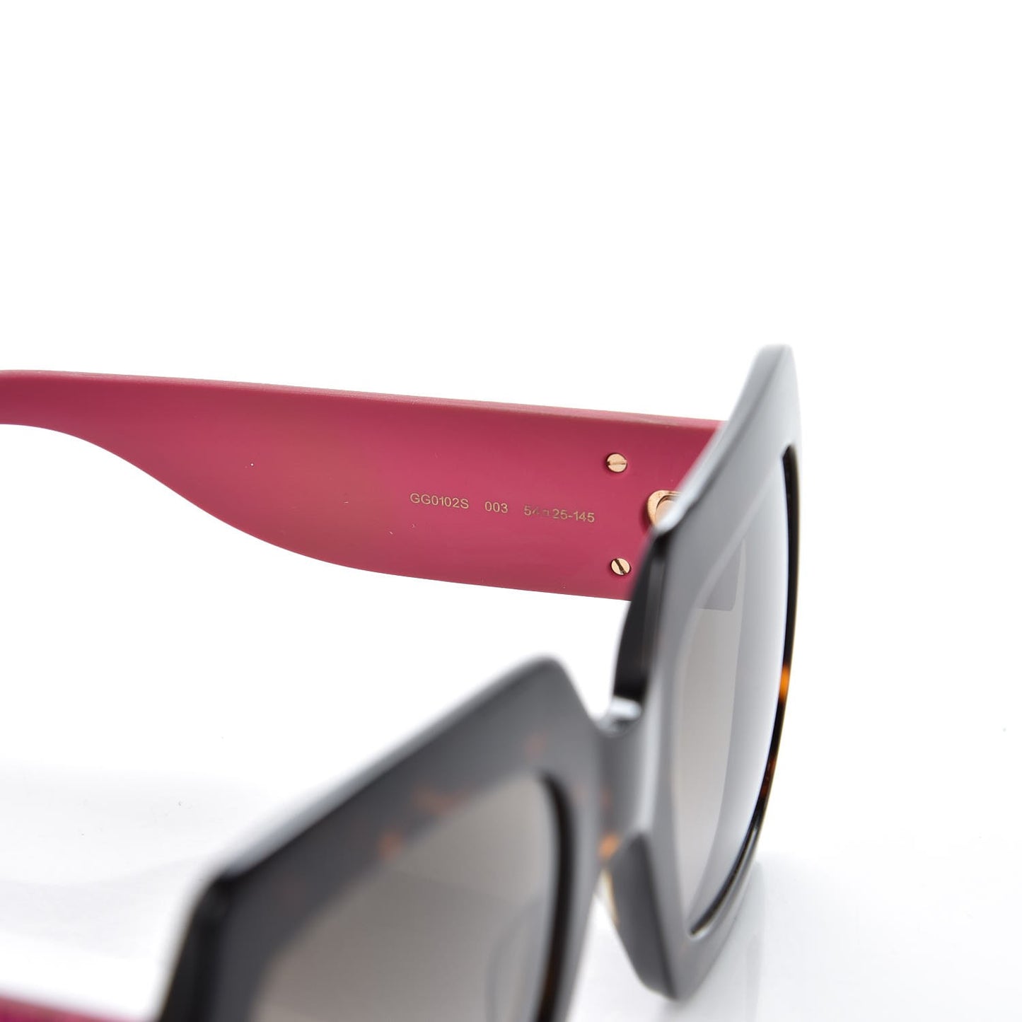 Square Frame GG0102S Sunglasses Glitter Pink Multi