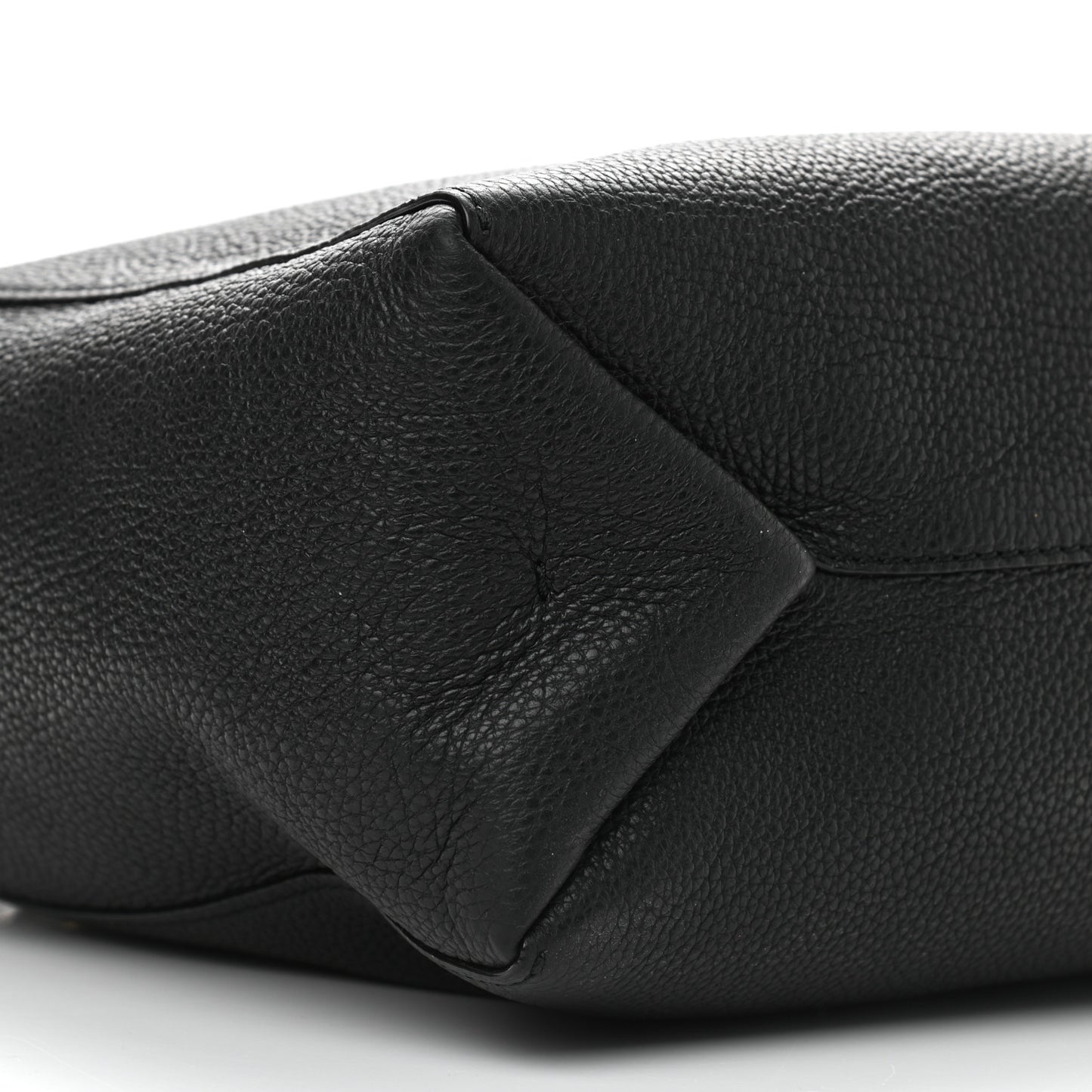 Grained Calfskin Tote Black