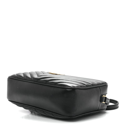 Saint Laurent Calfskin Matelasse Monogram Lou Camera Bag Black 9 of 11