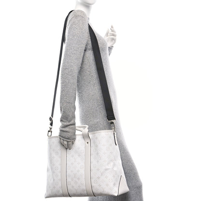 Louis Vuitton Monogram Eclipse Taigaramma Weekend Tote NM Optic White 2 of 9