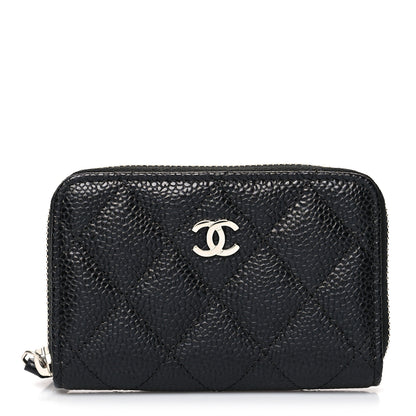 Chanel Caviar Quilted Zip Coin Purse Black 1 of 10