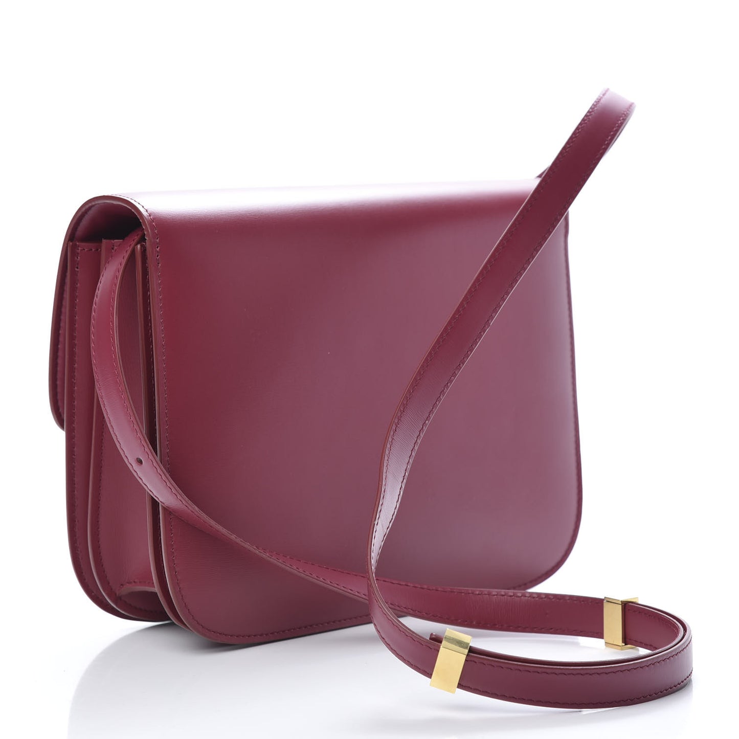 Box Calfskin Medium Classic Box Flap Bag Raspberry