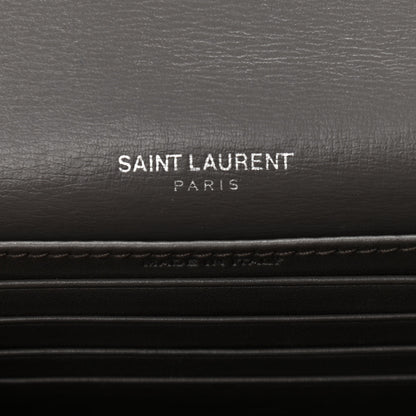 Saint Laurent Calfskin Monogram Sunset Chain Wallet Earth 6 of 17