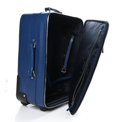 Prada Saffiano Travel Trolley Luggage Bluette 4 of 12