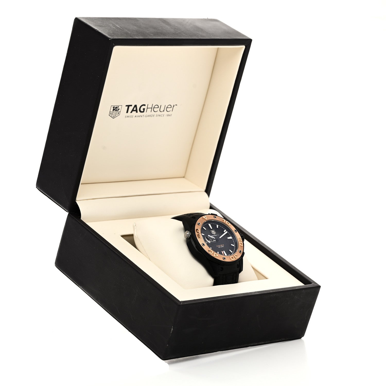 Tag Heuer Titanium 18K Rose Gold 43mm Aquaracer 500M Automatic Watch Black WAJ2182 5 of 5