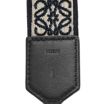 Loewe Calfskin Jacquard Anagram Strap Navy Black 4 of 4
