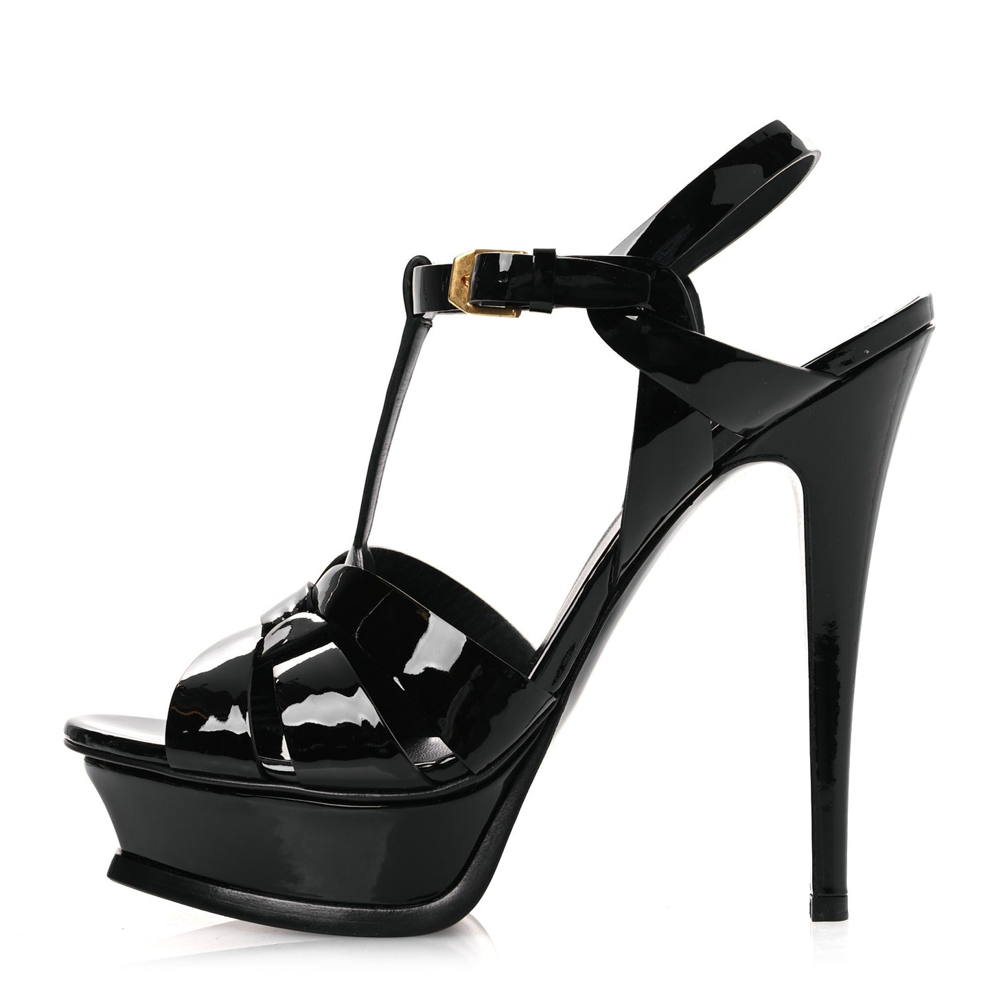 Patent Tribute 105 Platform Sandals 38.5 Black