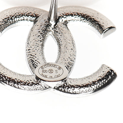 Chanel Crystal Palais Garnier CC Earrings Silver 4 of 5