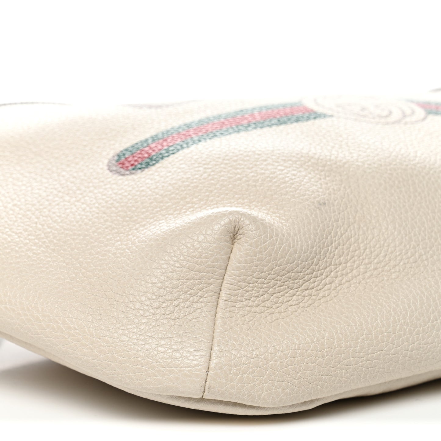Grained Calfskin Logo Belt Bag White