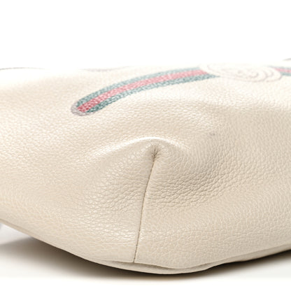 Gucci Grained Calfskin Logo Belt Bag White 9 of 10