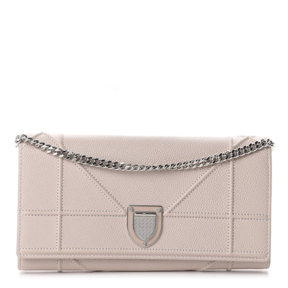 Christian Dior Grained Calfskin Diorama Croisiere Chain Wallet Rose Poudre 1 of 7
