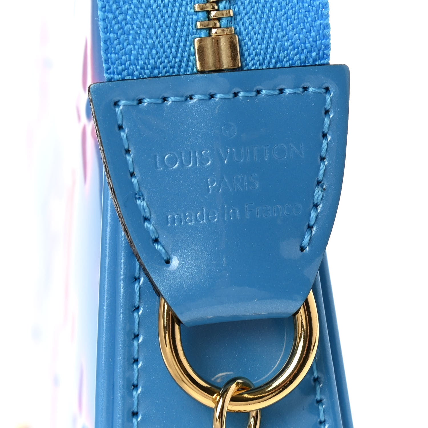 Louis Vuitton Vernis Valentine Mini Pochette Accessories Baby Blue Neon 6 of 6