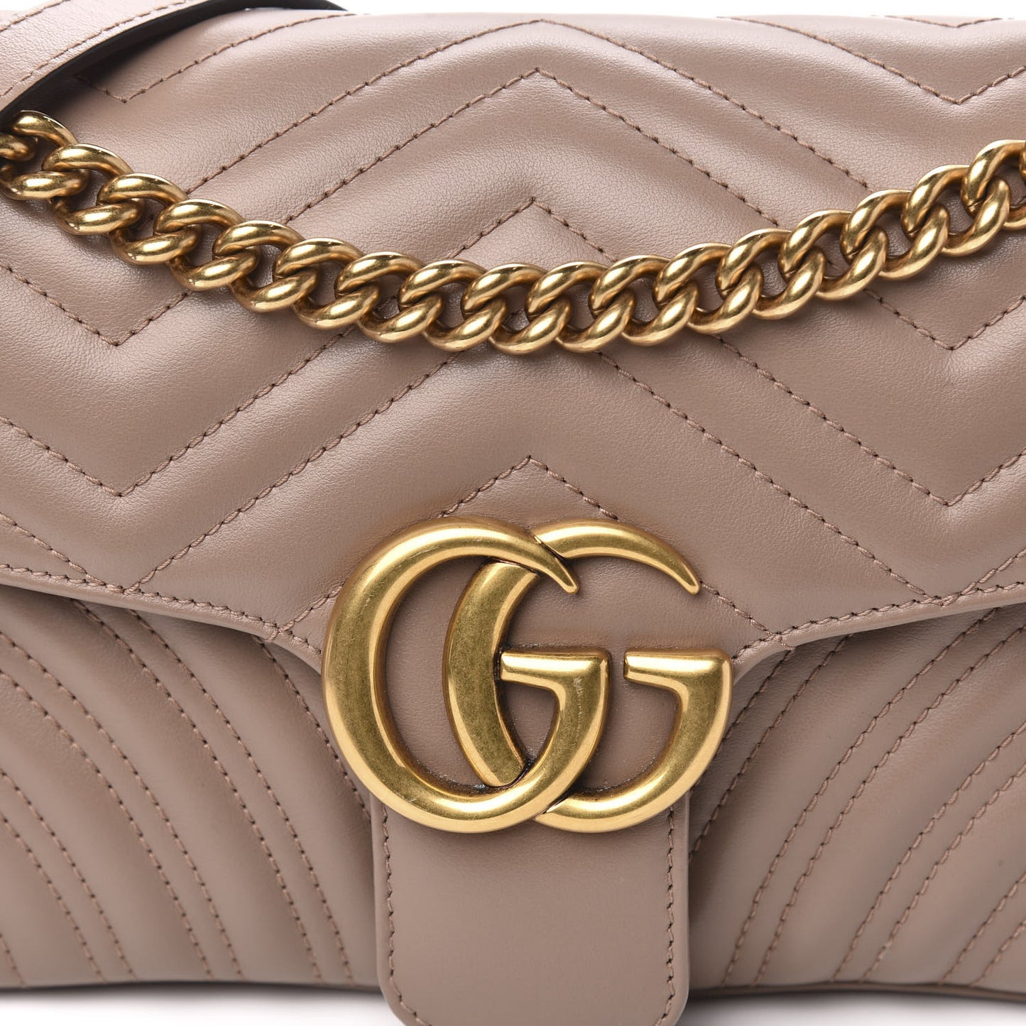 Calfskin Matelasse Small GG Marmont Shoulder Bag Porcelain Rose