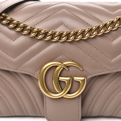 Gucci Calfskin Matelasse Small GG Marmont Shoulder Bag Porcelain Rose 10 of 10
