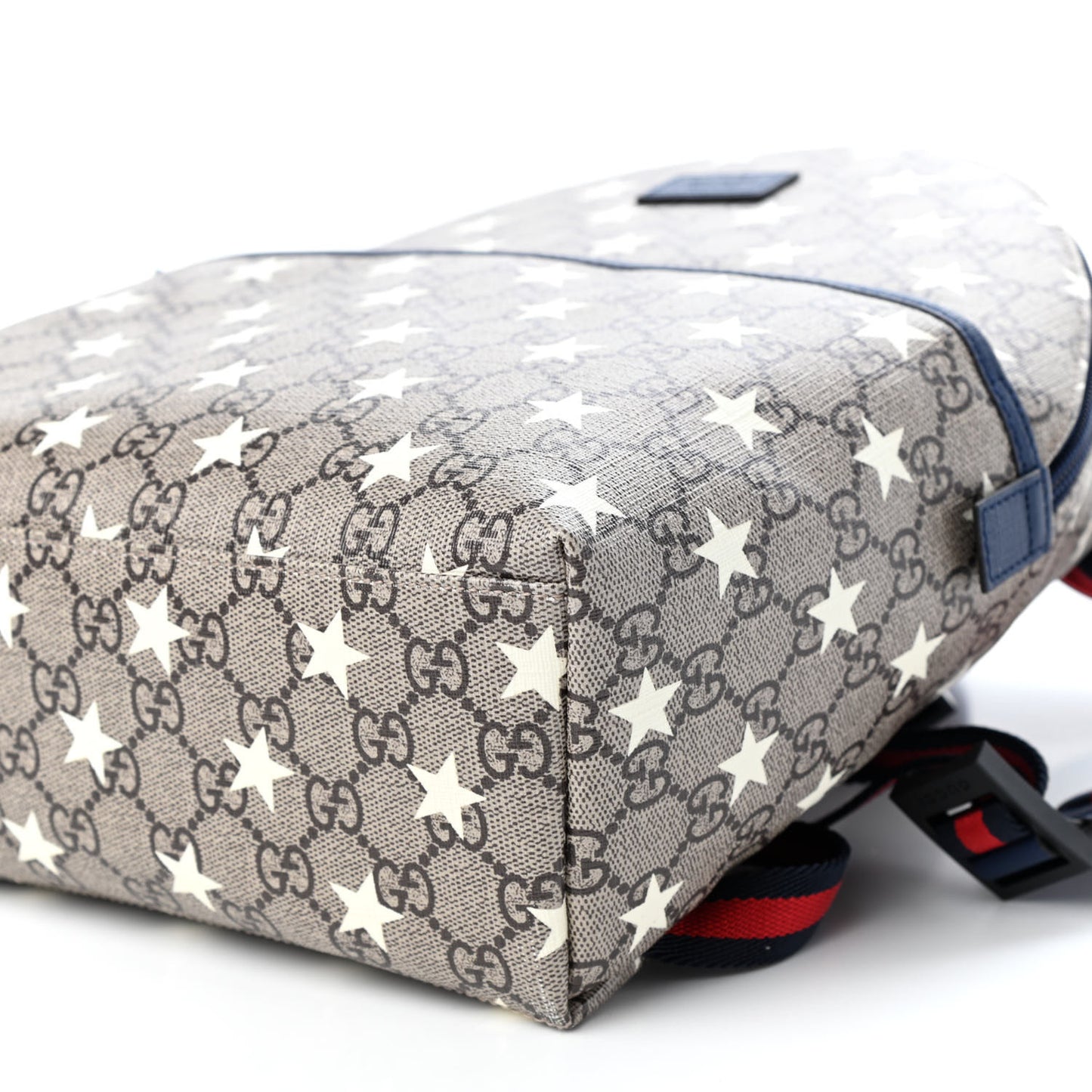 GG Supreme Monogram Stars Childrens Backpack Beige Ebony Yellow Royal